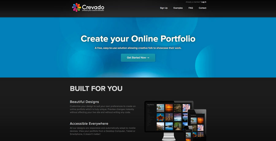 crevado.com homepage screenshot