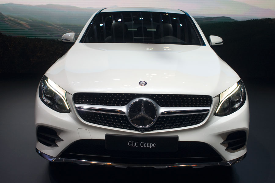 2017 Mercedes-GLC-Coupe at the 2016 NY Int'l Auto Show in New York City.