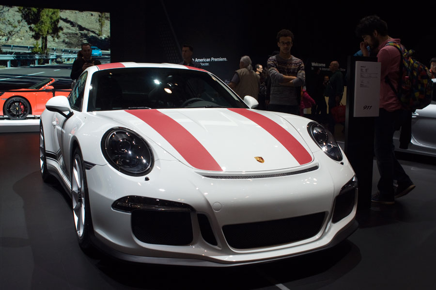 Porsche 911 R, as seen at the 2016 New York International Auto Show at the Javits Center.