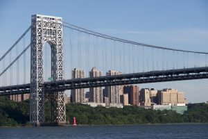 Free stock pic of the George Washington Bridge on a sunny afternoon.
