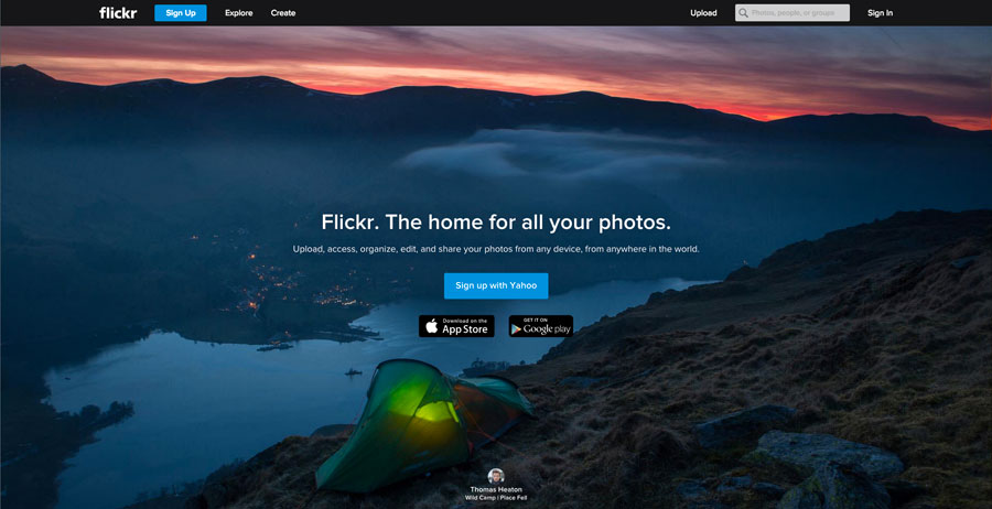 flickr home page