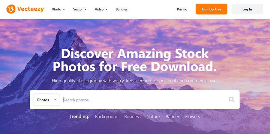 Vecteezy free stock photos