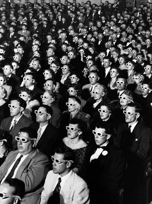 Audience at Bwana Devil in 3D by J.R. Eyerman.