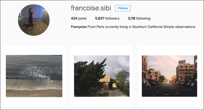 Françoise Sibi on Instagram.