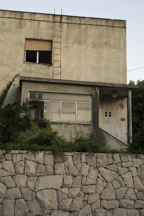 An abandoned house at dusk in Split, Croatia, 2019.