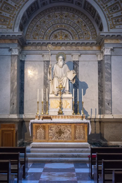 An altar at the Baslica of St. Paul Outside the Walls in Rome, Italy, 2022.