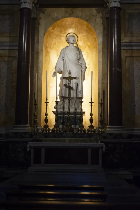An altar at the Baslica of St. Paul Outside the Walls in Rome, Italy, 2022.