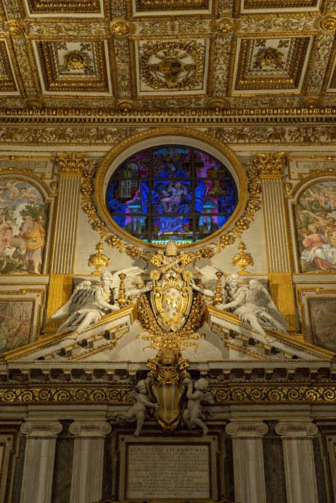 Interior of the Basilica of Santa Maria Maggiore in Rome, Italy, 2022.