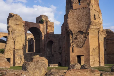 The Baths of Caracalla Ruins in Rome, Italy, 2022.