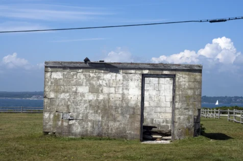An old little building at Beavertail State Park in Rhode Island, 2014.