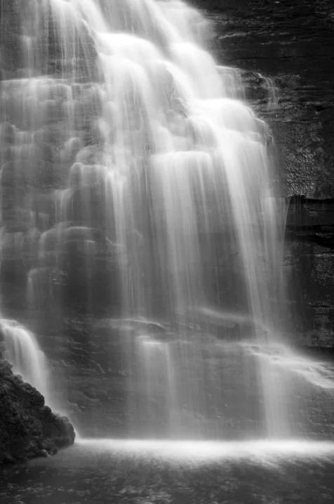 Close-up of Bridal Veil Falls at Bushkill Falls state park in Pennsylvania, 2014.