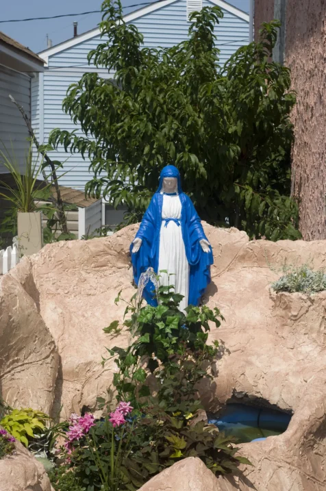 A Mother Mary statue on a sunny afternoon in Point Pleasant, New Jersey, 2014.