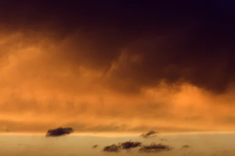 An orange cloudscape above Austin, Texas, 2015.