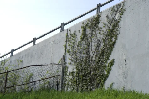 An overpass wall in Nyack, New York, 2014.