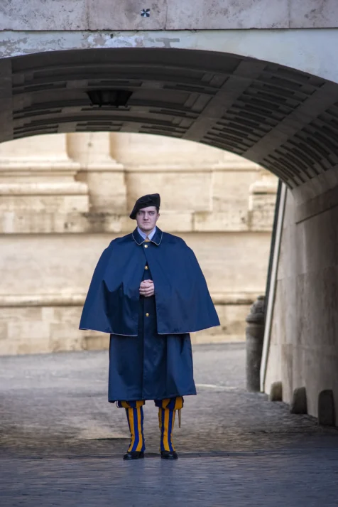A Swiss guard at the Vatican, 2022.