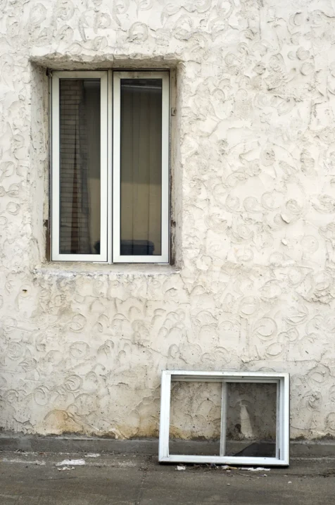 Installed and uninstalled windows in Nyack, New York, 2014.