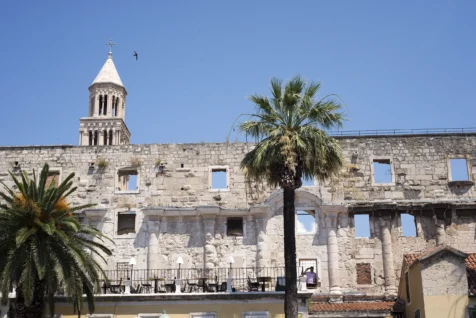 Wall around old town in Split, Croatia, 2019.