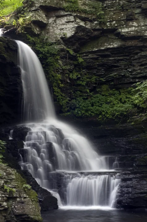 A waterfall at Bushkill Falls state park in Pennsylvania, 2014.