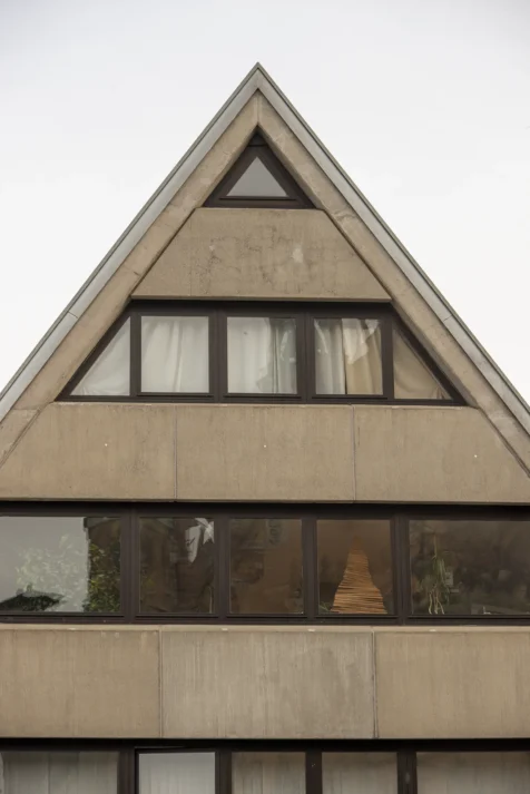 A building with numerous windows in Ulm, Germany, 2023.