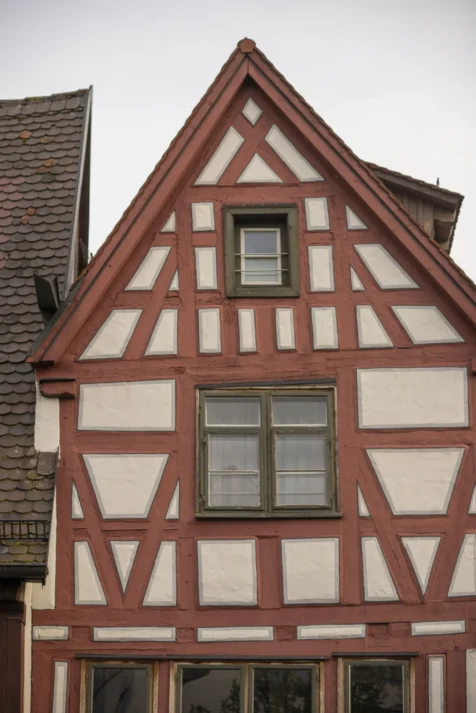 A charming building on a gray afternoon in Ulm, Germany, 2023.