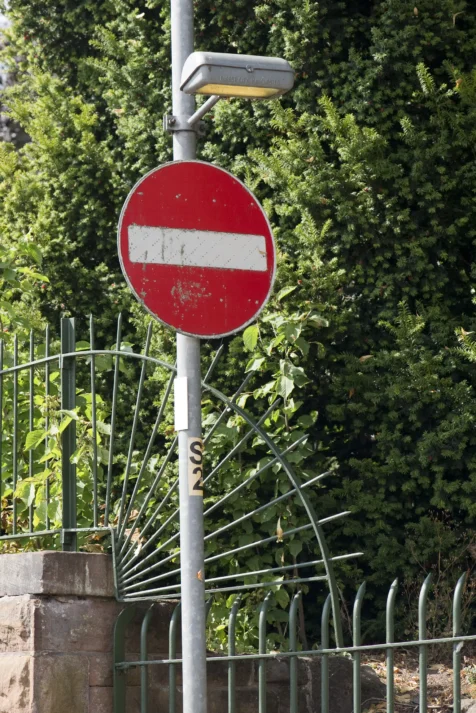 A do not enter sign in Chester, England, 2017.
