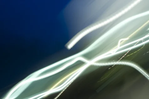 Long exposure of lights at night, 2015.