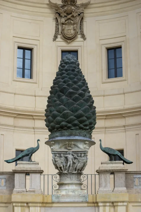 Statues at the Musei Vaticani in Rome, Italy.