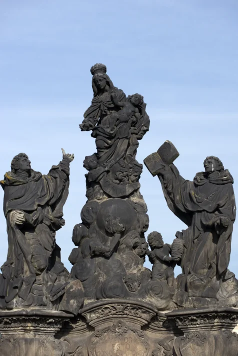 Statues of Madonna Saint Dominic and Thomas Aquinas