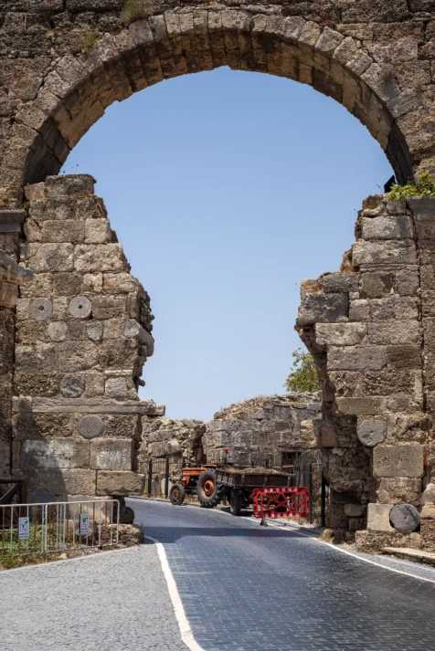 An ancient arch in Side, Turkey, 2024.