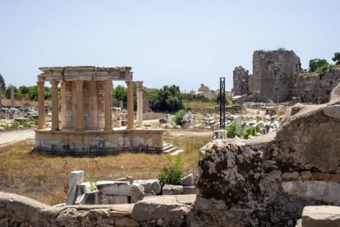 Roman ruins in Side, Turkey, 2024.