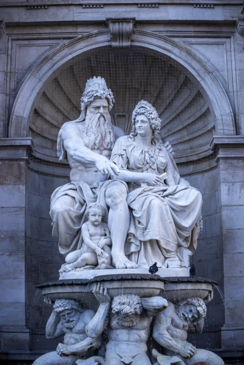 A statue in Vienna, Austria, 2023.