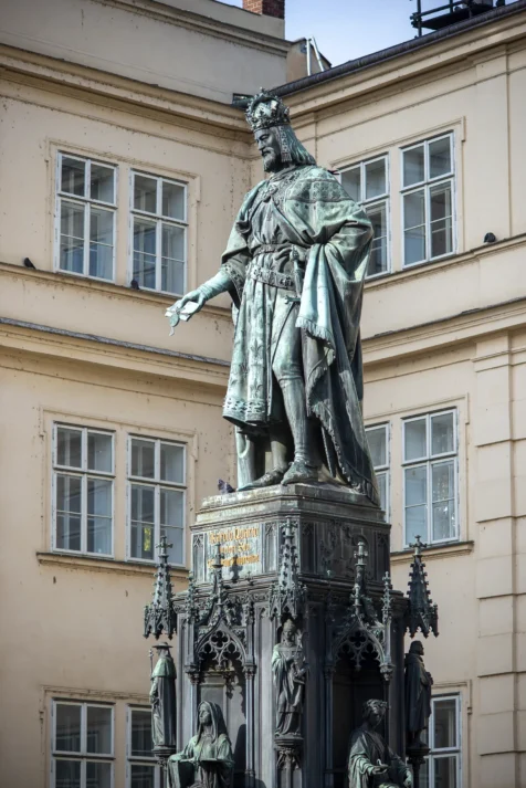 Charles IV statue in Prague, Czech Republic.