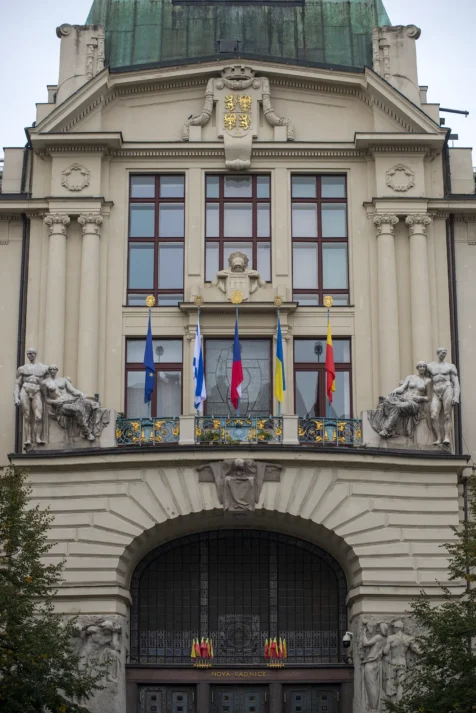 New City Hall in Prague, Czech Republic.